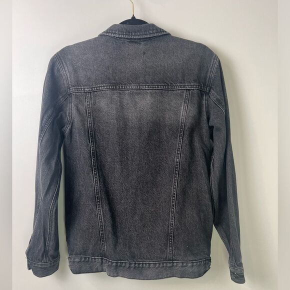 WONDER NATION black denim jacket- kids size XL-14/16 - Picture 2 of 8